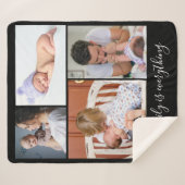 Creëer Uw eigen vier citaat voor fotocollage, zwar Sherpa Deken (Voorkant (horizontaal))