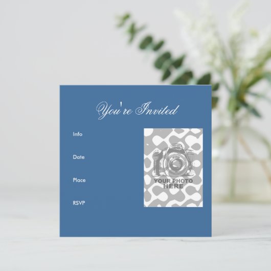 Creëer Uw eigen vierkant Uitnodiging 8 (Staand voorkant)