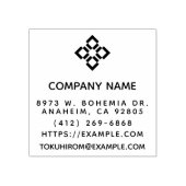 Creëer Uw Eigen Vierkante Bedrijfsnaam Rubberstempel (Afrduk)