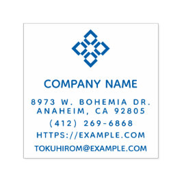 Creëer Uw Eigen Vierkante Bedrijfsnaam Zelfinktende Stempel