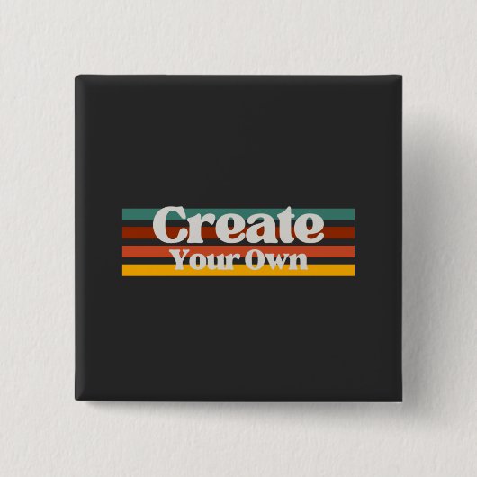 Creëer Uw eigen Vierkante Button 5,1 Cm (Voorkant)