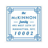 Creëer Uw Eigen Vierkante Familienaam Retouradres Zelfinktende Stempel (Design)