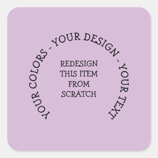 Creëer Uw eigen Vierkante Sticker (Voorkant)