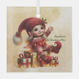 Creëer uw eigen vintage kerst gnoom Cadeaus Glas Ornament