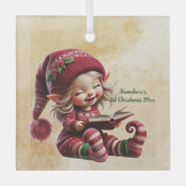 Creëer uw eigen vintage kerstkabouter verhaal glas ornament