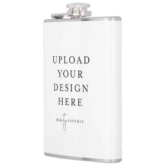 Creëer Uw Eigen Vinyl Verpakte 8oz. Kleur Heupfles (Links)