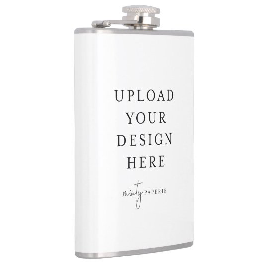 Creëer Uw Eigen Vinyl Verpakte 8oz. Kleur Heupfles (Rechts)