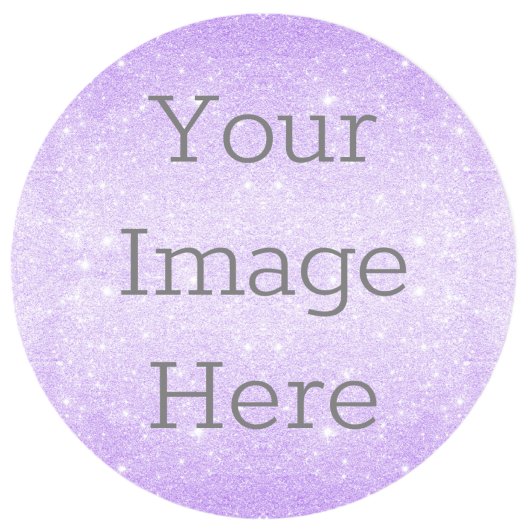 Creëer Uw eigen Violet Paarse Glitter Dust Ronde Sticker