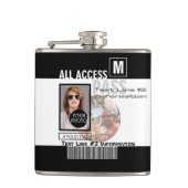 Creëer uw eigen VIP pas 8 manieren aan Personeel Heupfles (Voorkant)