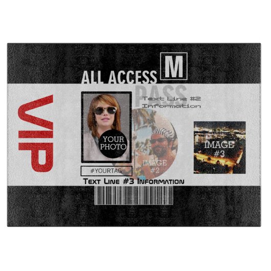 Creëer uw eigen VIP pas 8 manieren aan Personeel Snijplank (Voorkant)