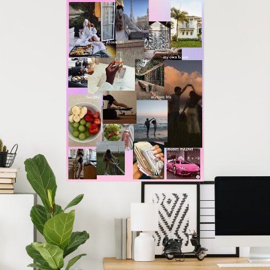 Creëer uw eigen Vision Board Manifesteren Poster (Thuiskantoor)