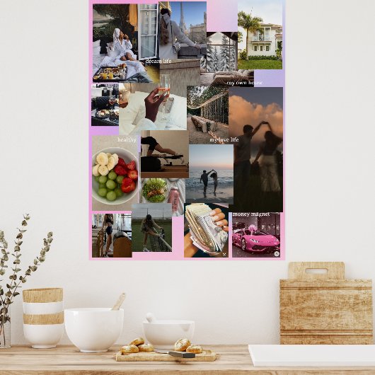 Creëer uw eigen Vision Board Manifesteren Poster (Keuken)