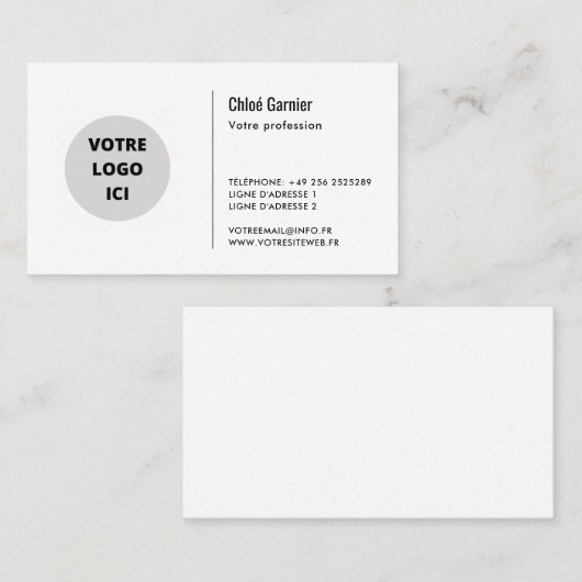 Creëer uw eigen Visite-kaart Visitekaartje (Voorkant / Achterkant)