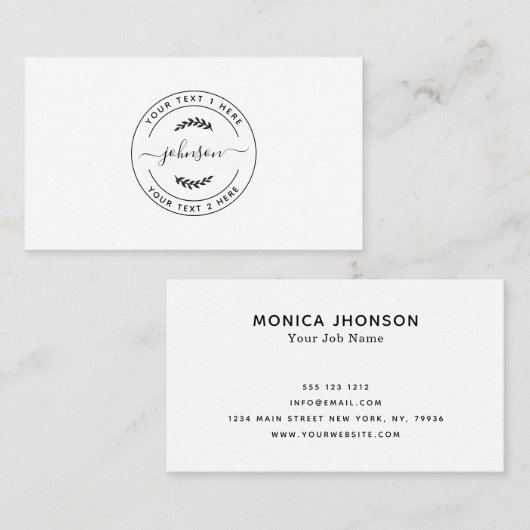 Creëer Uw eigen Visitekaartje (Voorkant / Achterkant)