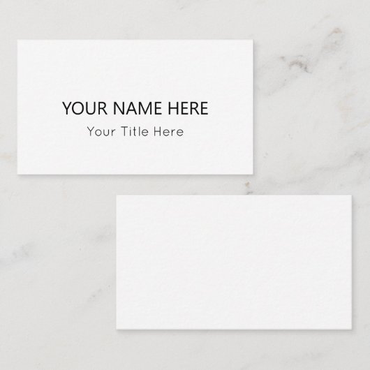 Creëer Uw eigen Visitekaartje (Voorkant / Achterkant)