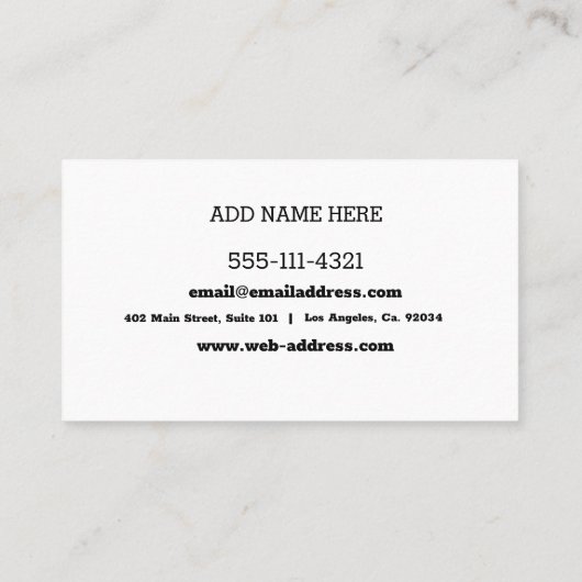 Creëer Uw eigen Visitekaartje (Achterkant)