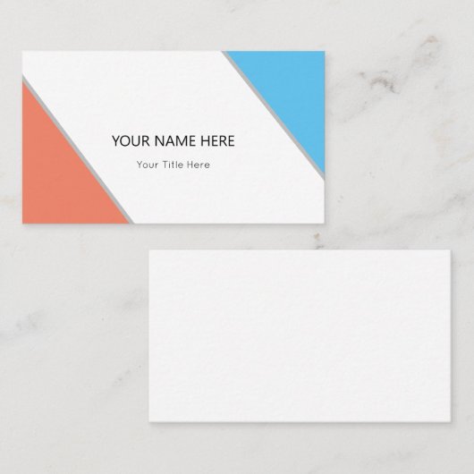 Creëer Uw eigen Visitekaartje (Voorkant / Achterkant)