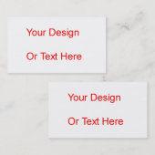Creëer Uw eigen Visitekaartje (Voorkant / Achterkant)