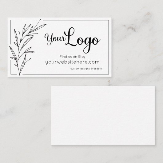 Creëer Uw eigen Visitekaartje Branch  (Voorkant / Achterkant)