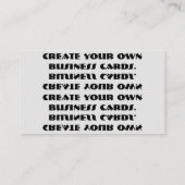 Creëer uw eigen visitekaartjes (Achterkant)