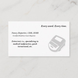 Creëer Uw eigen Visitekaartjes van de Reporter van