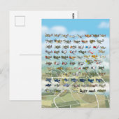 creëer uw eigen vliegtuigcaricatuur briefkaart (Voorkant / Achterkant)