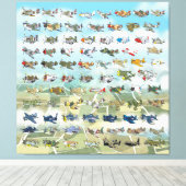 creëer uw eigen vliegtuigcaricatuur canvas afdruk (Insitu (Houten vloer))