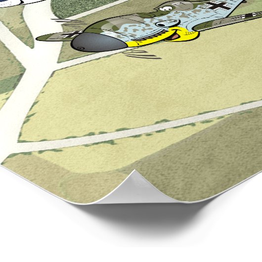 creëer uw eigen vliegtuigcaricatuur poster (Hoek)