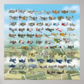 creëer uw eigen vliegtuigcaricatuur poster (Voorkant)