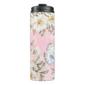 Creëer Uw eigen vlinder & bloemen Thermosbeker (Voorkant)