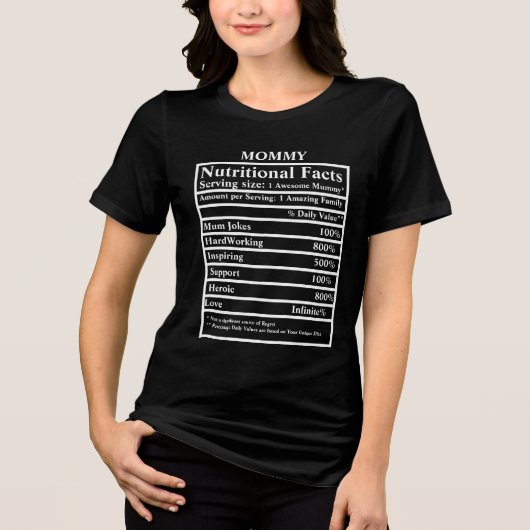Creëer uw eigen voedingsfeiten Moederdag Tri-Blend Shirt (Voorkant)