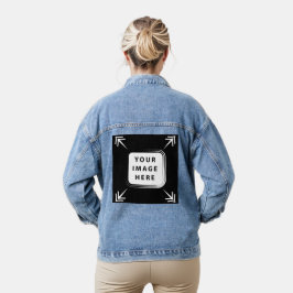 Creëer Uw eigen Voeg Aangepaste Foto Gepersonalise Denim Jacket