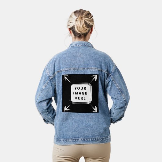 Creëer Uw eigen Voeg Aangepaste Foto Gepersonalise Denim Jacket (Model)