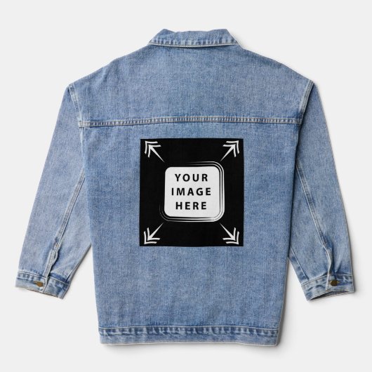 Creëer Uw eigen Voeg Aangepaste Foto Gepersonalise Denim Jacket (Achterkant)