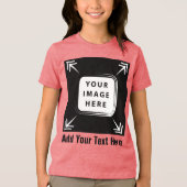 Creëer Uw eigen Voeg uw eigen Afbeelding tekst Cus Tri-Blend Shirt (Voorkant)