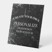 Creëer uw eigen volledig Gepersonaliseerd Reclamebord Met Voetstuk (Voorkant)