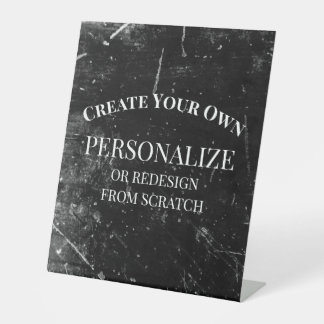Creëer uw eigen volledig Gepersonaliseerd Reclamebord Met Voetstuk