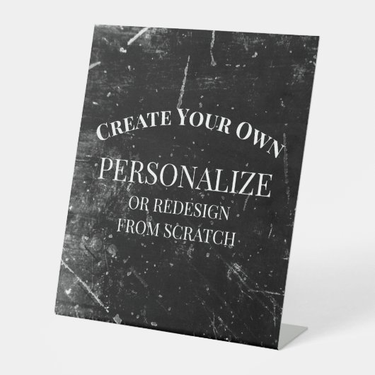 Creëer uw eigen volledig Gepersonaliseerd Reclamebord Met Voetstuk (Voorkant)