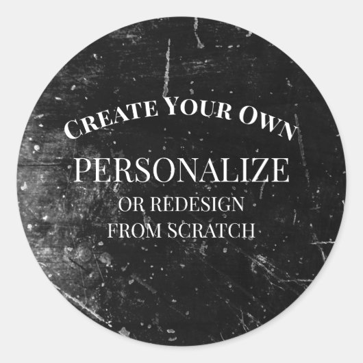 Creëer uw eigen volledig Gepersonaliseerd Ronde Sticker (Voorkant)