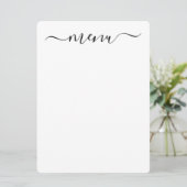 Creëer uw eigen volledig Gepersonaliseerd wit Menu (Staand voorkant)