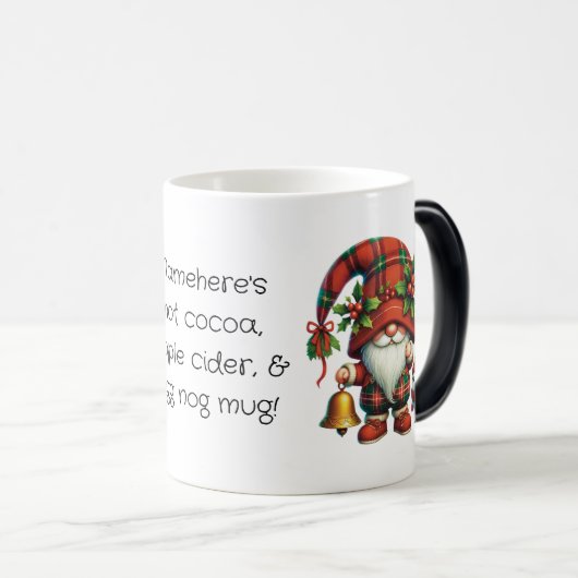 Creëer uw eigen vrolijke kerst geplakt gnoom magische mok (Voorkant rechts)