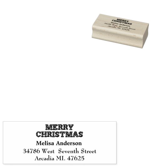 Creëer Uw eigen vrolijke kerst Rubberstempel (Gestempeld)