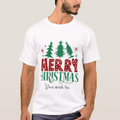 Creëer Uw eigen vrolijke kerstbomen T-shirt (Voorkant)