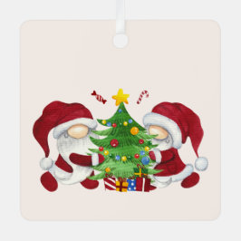 Creëer uw eigen vrolijke kerstboom kabouter metalen ornament