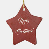 Creëer Uw Eigen Vrolijke Kerstmis Italiaans Rood Keramisch Ornament (Links)