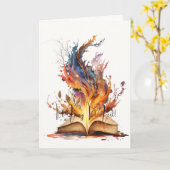 Creëer Uw Eigen Vuur Grimoire Kaart (Gele Bloem)