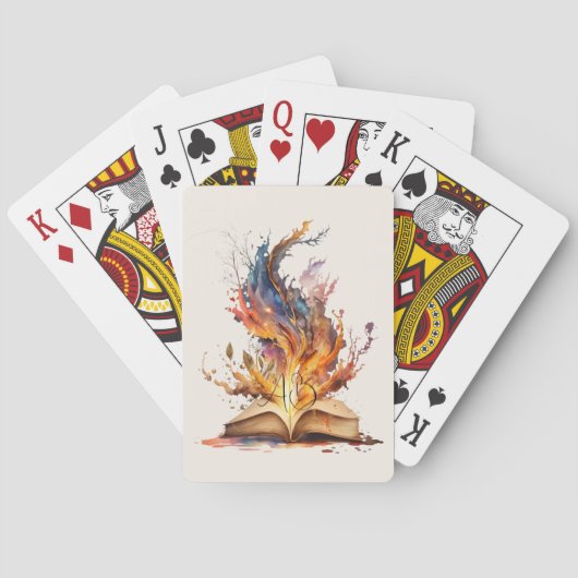 Creëer Uw Eigen Vuur Grimoire Pokerkaarten (Achterkant)