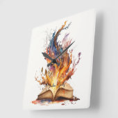 Creëer Uw Eigen Vuur Grimoire Vierkante Klok (Hoek)