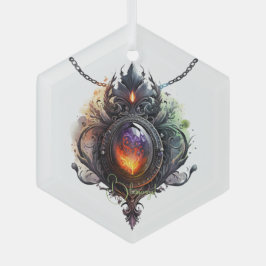 Creëer Uw Eigen Vuur Opal Bejeweled Glas Ornament