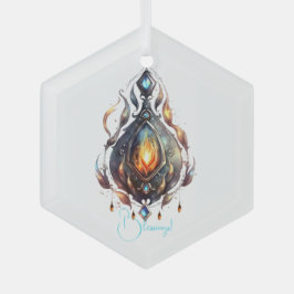 Creëer Uw Eigen Vuur Topaz Bejeweled Glas Ornament